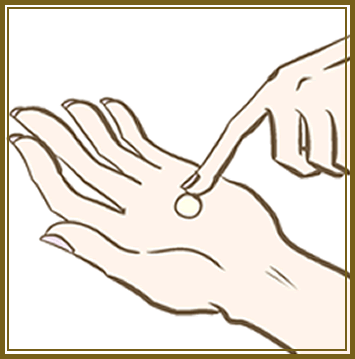 1回の使用量 :手のひらに「真珠粒大」を使用。