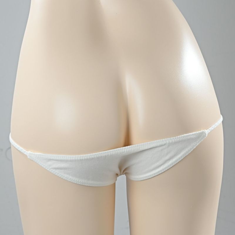 超超ローライズ サイドループパンツ〈白×ブラックリボン〉