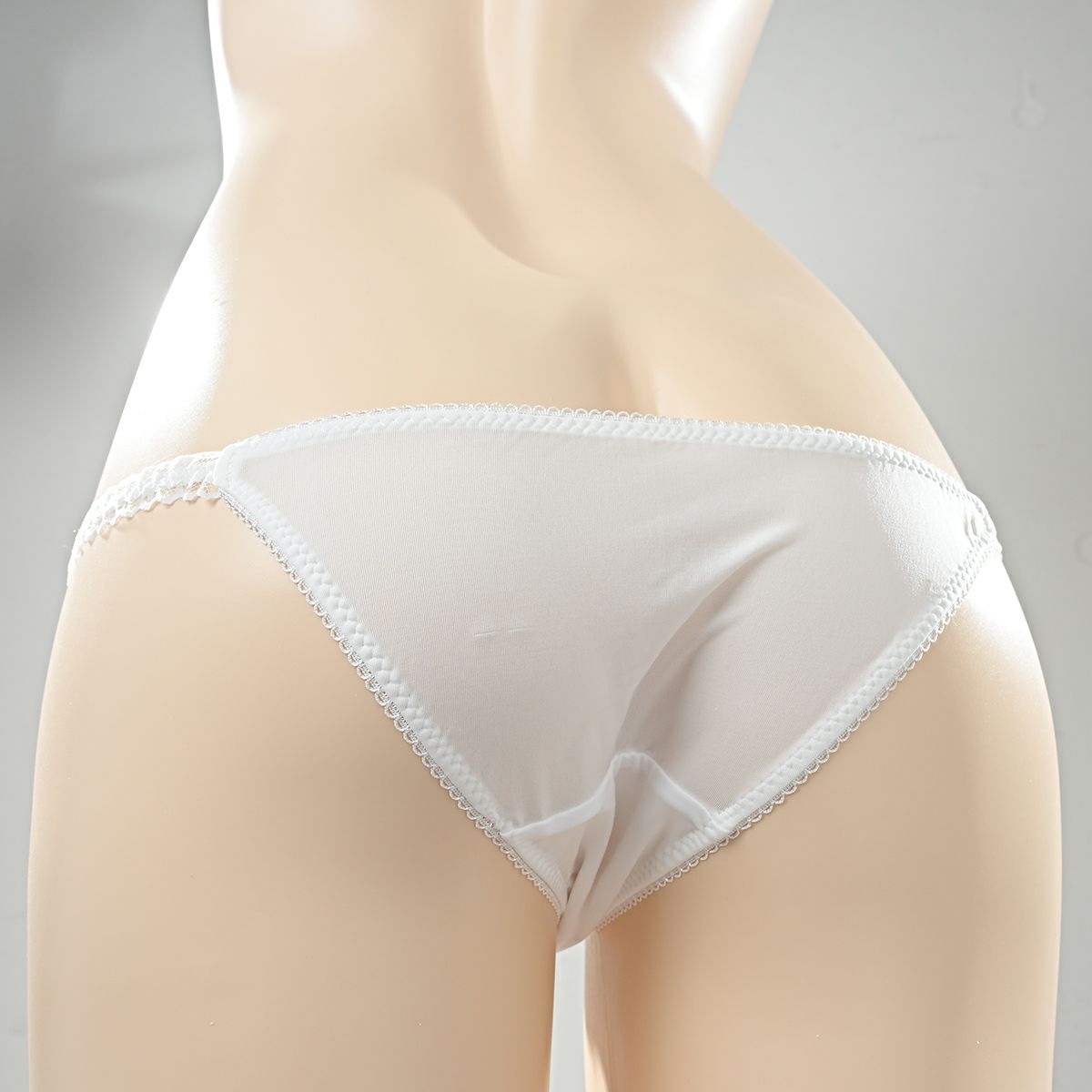 超ローライズ メイドパンツ〈白×赤〉