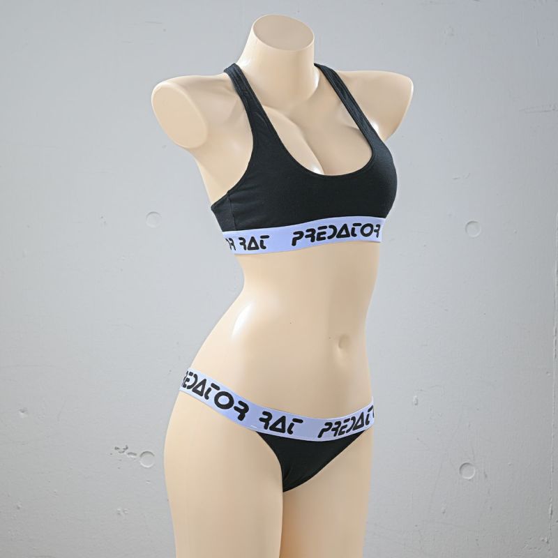 プレデターラットスタイルロゴスポーツブラ〈黒〉